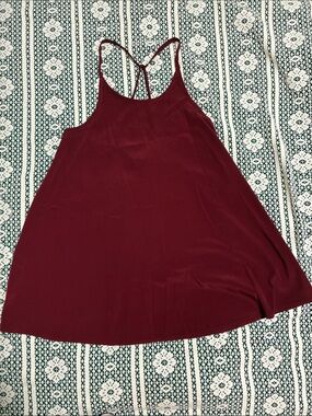 Sexy Red High Neck Strappy Tank Flowy